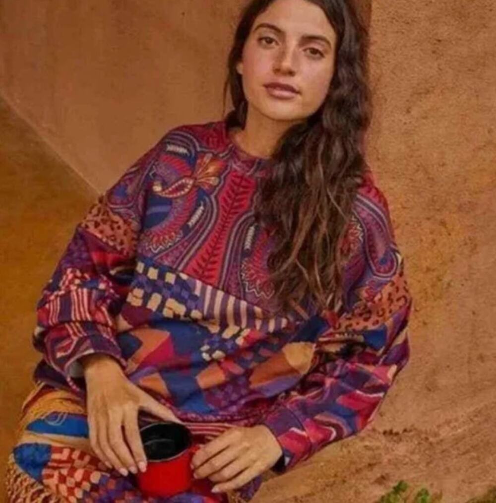 Farm Rio Women’s Mixed Prints Sweatshirt Pullover Womens XS Altered